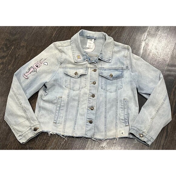 Disney Parks Denim Jacket Women’s XL Tangled Rapunzel Let Your Power Shine Blue - Picture 2 of 13